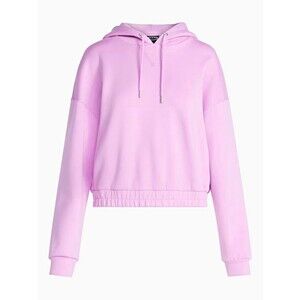 Scoop L 12-14 Scuba Pullover Hoodie Cotton Rose Lilac Cropped Sweatshirt Soft